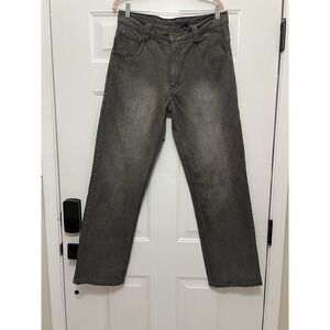 Paco‎ Denim Jeans Blue Y2K 90s Mens Vintage Lion 33x33 Lion Embroidered READ